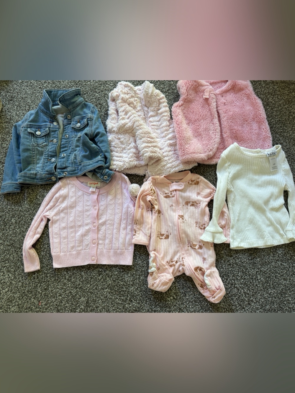 Mix & Match - Jean Jacket, Vests, Button down cardigan, footie, & more!